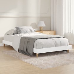 vidaXL Estructura de cama madera contrachapada blanca 90x190 cm