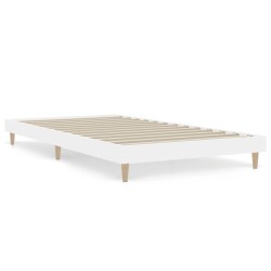 vidaXL Estructura de cama madera contrachapada blanca 90x190 cm
