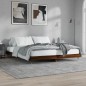 vidaXL Estructura de cama madera contrachapada marrón roble 150x200 cm