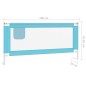 vidaXL Barandilla de seguridad cama de niño azul tela 190x25 cm vidaXL Barandilla de seguridad cama de niño azul tela 190x25 cm