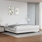 vidaXL Estructura de cama box spring cuero sintético blanco 200x200 cm