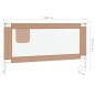 vidaXL Barandilla de seguridad cama de niño gris taupe tela 160x25 cm vidaXL Barandilla de seguridad cama de niño gris taupe tela 160x25 cm
