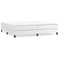 vidaXL Estructura de cama box spring cuero sintético blanco 200x200 cm