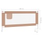 vidaXL Barandilla de seguridad cama de niño taupe tela 190x25 cm vidaXL Barandilla de seguridad cama de niño taupe tela 190x25 cm