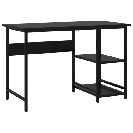 vidaXL Escritorio para ordenador de MDF y metal negro 105x55x72 cm