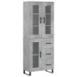 vidaXL Aparador alto madera contrachapada gris hormigón 69,5x34x180 cm vidaXL Aparador alto madera contrachapada gris hormigón 69,5x34x180 cm