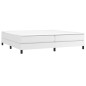 vidaXL Estructura de cama box spring cuero sintético blanco 200x200 cm