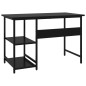 vidaXL Escritorio para ordenador de MDF y metal negro 105x55x72 cm