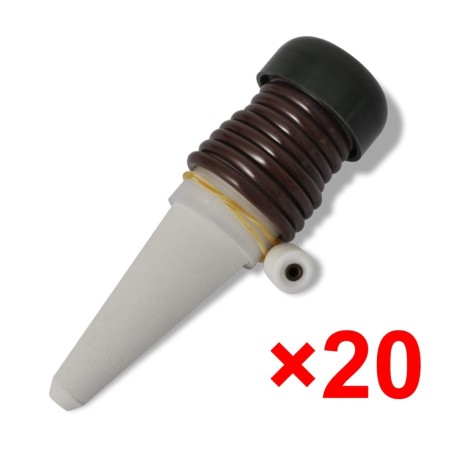 vidaXL Set de goteo automático para riego de plantas 20 piezas