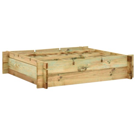 vidaXL Arriate de madera impregnada 90x90x20 cm