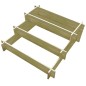 vidaXL Jardinera con 3 niveles de madera impregnada 90x90x35 cm vidaXL Jardinera con 3 niveles de madera impregnada 90x90x35 cm
