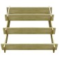 vidaXL Jardinera con 3 niveles de madera impregnada 90x90x35 cm vidaXL Jardinera con 3 niveles de madera impregnada 90x90x35 cm