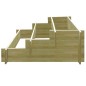 vidaXL Jardinera con 3 niveles de madera impregnada 90x90x35 cm vidaXL Jardinera con 3 niveles de madera impregnada 90x90x35 cm