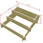 vidaXL Jardinera con 3 niveles de madera impregnada 90x90x35 cm vidaXL Jardinera con 3 niveles de madera impregnada 90x90x35 cm