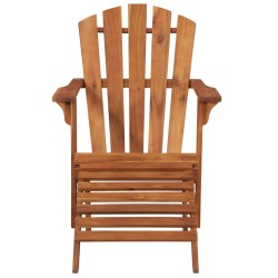 vidaXL Silla de jardín Adirondack con reposapiés madera acacia maciza