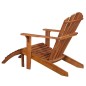 vidaXL Silla de jardín Adirondack con reposapiés madera acacia maciza vidaXL Silla de jardín Adirondack con reposapiés madera acacia maciza