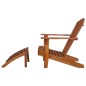vidaXL Silla de jardín Adirondack con reposapiés madera acacia maciza vidaXL Silla de jardín Adirondack con reposapiés madera acacia maciza