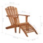 vidaXL Silla de jardín Adirondack con reposapiés madera acacia maciza vidaXL Silla de jardín Adirondack con reposapiés madera acacia maciza