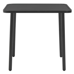vidaXL Mesa de jardín de acero gris oscuro 80x80x72 cm
