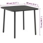 vidaXL Mesa de jardín de acero gris oscuro 80x80x72 cm vidaXL Mesa de jardín de acero gris oscuro 80x80x72 cm