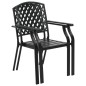 vidaXL Juego de comedor de jardín 5 piezas de acero negro vidaXL Juego de comedor de jardín 5 piezas de acero negro