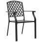 vidaXL Juego de comedor de jardín 5 piezas de acero negro vidaXL Juego de comedor de jardín 5 piezas de acero negro