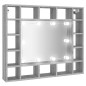 vidaXL Mueble con espejo y LED color gris Sonoma 91x15x76,5 cm vidaXL Mueble con espejo y LED color gris Sonoma 91x15x76,5 cm
