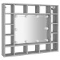 vidaXL Mueble con espejo y LED color gris Sonoma 91x15x76,5 cm vidaXL Mueble con espejo y LED color gris Sonoma 91x15x76,5 cm