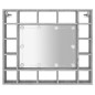 vidaXL Mueble con espejo y LED color gris Sonoma 91x15x76,5 cm vidaXL Mueble con espejo y LED color gris Sonoma 91x15x76,5 cm