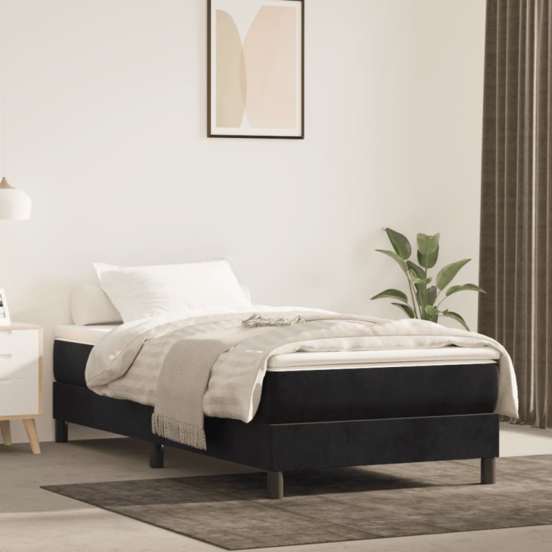 vidaXL Estructura de cama box spring terciopelo negro 90x190 cm vidaXL Estructura de cama box spring terciopelo negro 90x190 cm