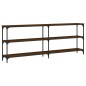 vidaXL Mesa consola madera de ingeniería marrón roble 200x29x75 cm vidaXL Mesa consola madera de ingeniería marrón roble 200x29x75 cm