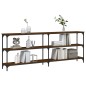 vidaXL Mesa consola madera de ingeniería marrón roble 200x29x75 cm vidaXL Mesa consola madera de ingeniería marrón roble 200x29x75 cm