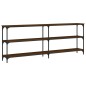 vidaXL Mesa consola madera de ingeniería marrón roble 200x29x75 cm vidaXL Mesa consola madera de ingeniería marrón roble 200x29x75 cm