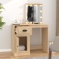 vidaXL Tocador con LED madera contrachapada roble Sonoma 90x50x132,5cm vidaXL Tocador con LED madera contrachapada roble Sonoma 90x50x132,5cm