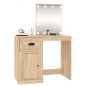 vidaXL Tocador con LED madera contrachapada roble Sonoma 90x50x132,5cm vidaXL Tocador con LED madera contrachapada roble Sonoma 90x50x132,5cm