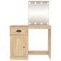 vidaXL Tocador con LED madera contrachapada roble Sonoma 90x50x132,5cm vidaXL Tocador con LED madera contrachapada roble Sonoma 90x50x132,5cm
