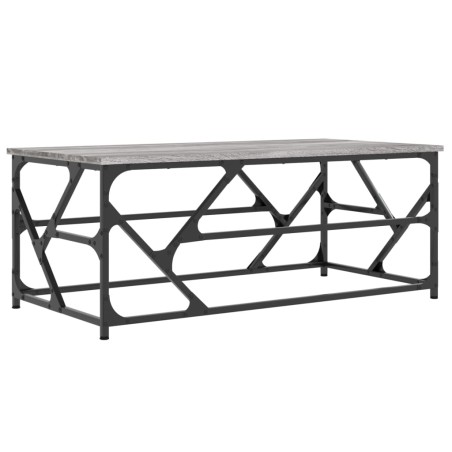 vidaXL Mesa de centro madera contrachapada gris Sonoma 100x50x40 cm