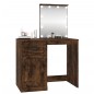 vidaXL Tocador con LED madera contrachapada roble humo 90x50x132,5 cm vidaXL Tocador con LED madera contrachapada roble humo 90x50x132,5 cm