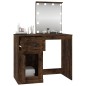 vidaXL Tocador con LED madera contrachapada roble humo 90x50x132,5 cm vidaXL Tocador con LED madera contrachapada roble humo 90x50x132,5 cm