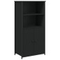 vidaXL Aparador alto madera de ingeniería negro 62x36x121,5 cm