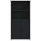 vidaXL Aparador alto madera de ingeniería negro 62x36x121,5 cm