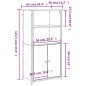 vidaXL Aparador alto madera de ingeniería negro 62x36x121,5 cm