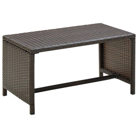vidaXL Mesa de centro de ratán sintético marrón 70x40x38 cm