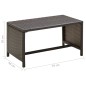 vidaXL Mesa de centro de ratán sintético marrón 70x40x38 cm vidaXL Mesa de centro de ratán sintético marrón 70x40x38 cm