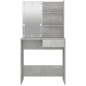 vidaXL Tocador con LED color gris hormigón 74,5x40x141 cm vidaXL Tocador con LED color gris hormigón 74,5x40x141 cm