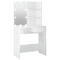 vidaXL Tocador con LED blanco brillante 74,5x40x141 cm vidaXL Tocador con LED blanco brillante 74,5x40x141 cm