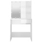 vidaXL Tocador con LED blanco brillante 74,5x40x141 cm vidaXL Tocador con LED blanco brillante 74,5x40x141 cm