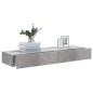 vidaXL Mueble de TV con luces LED 2 uds gris hormigón 60x35x15,5 cm
