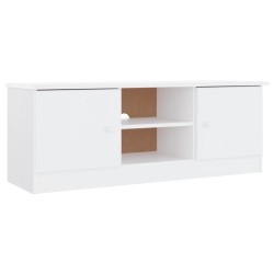 vidaXL Mueble de TV ALTA madera maciza de pino blanco 112x35x41 cm