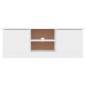 vidaXL Mueble de TV ALTA madera maciza de pino blanco 112x35x41 cm